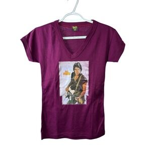 Vintage Rick Springfield Best-T V Neck Purple T-Shirt Large 1980s Single Stitch